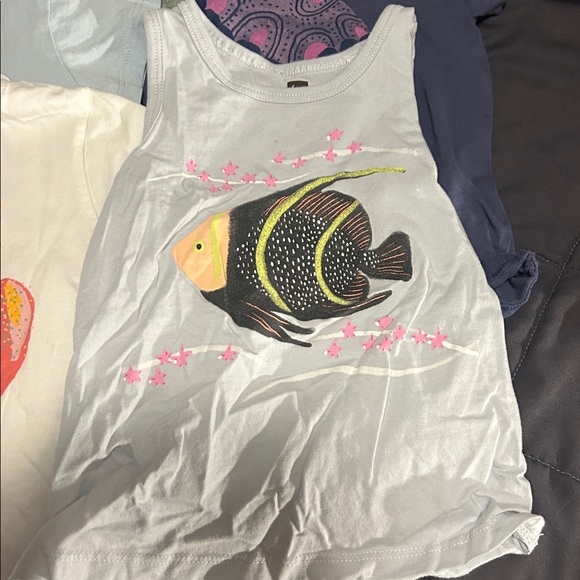 Toddler Girls Tea Collection Colorful Kids Graphic T-Shirts Set - 3 - Picture 2 of 8